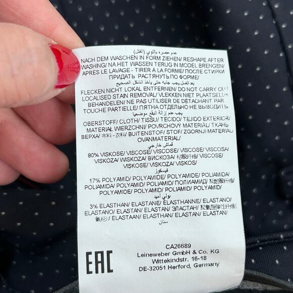 Brax Maron Trouser Pants Women's 42 US 12 Navy Dot Career Wear to Work Travel - Picture 7 of 7